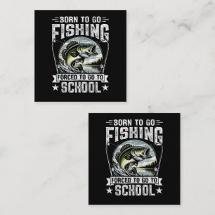 Teen Boys Fishing Forced to Go to School Enclosure Card