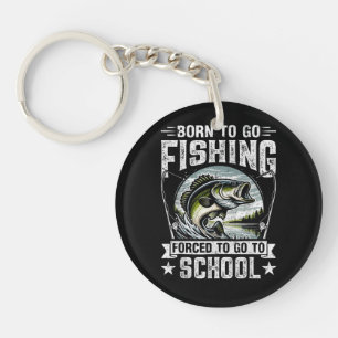Teen Boys Fishing Forced to Go to School Key Ring