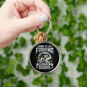 Teen Boys Fishing Forced to Go to School Key Ring