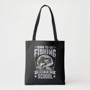 Teen Boys Fishing Forced to Go to School Tote Bag