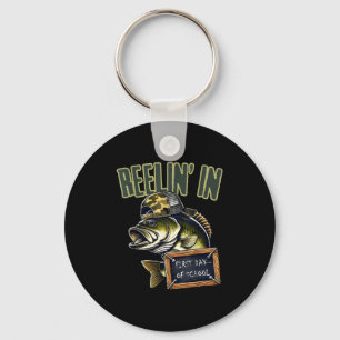 Teen Boys Fishing Reeling In First Day Of School B Key Ring