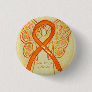 Teen Dating Violence Awareness Angel Ribbon Pin