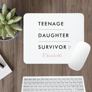 Teen Daughter Survivor Personalized Mousepad