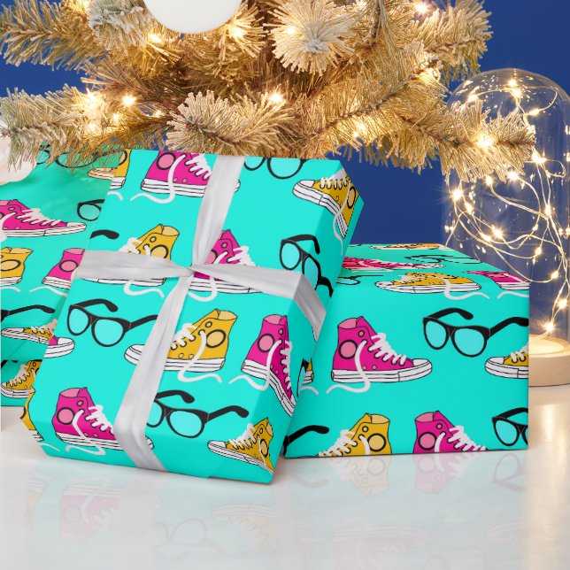 Teen Dream Cheerleader Pattern  Wrapping Paper (Holidays)