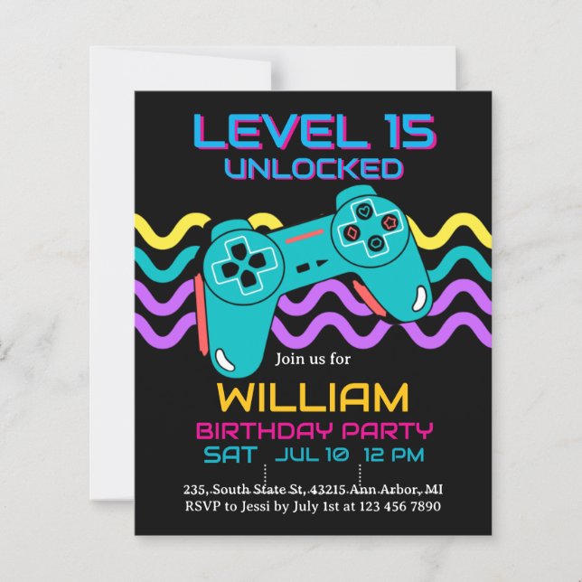 Teen Gaming Gamer Boy Video Game Player Birthday (Front)