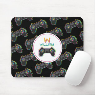 Teen Gaming Gamer Video Game Kids Monogram Mouse Pad