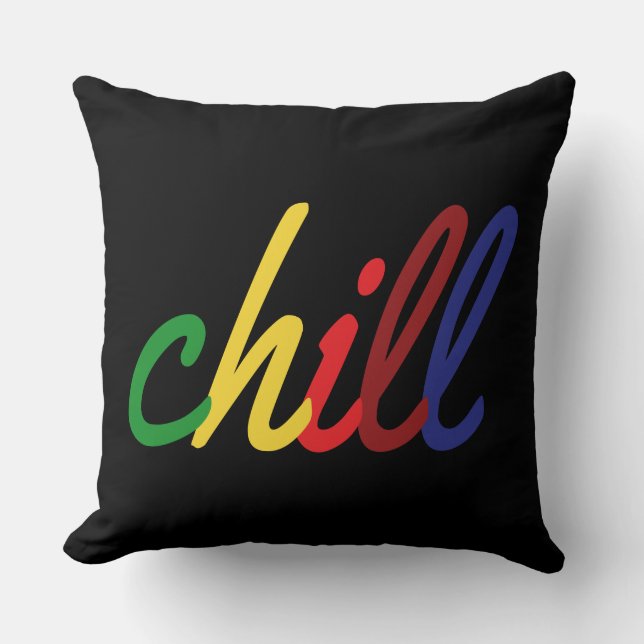 Teen Girl Chill Retro Colours Cushion (Front)