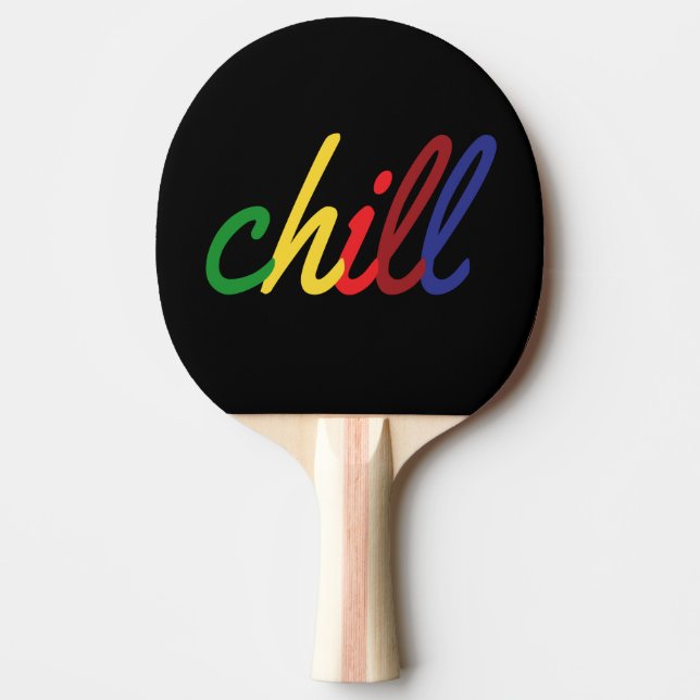 Teen Girl Chill Retro Colours Ping Pong Paddle (Front)