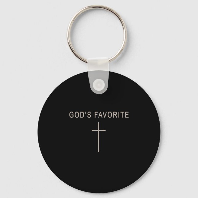 Teen Girl God's Favorite Christian Minimalist Todd Key Ring (Front)