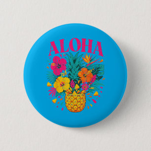 Teen Girl Hawaiian T Shirts Women Aloha Hawaii 6 Cm Round Badge