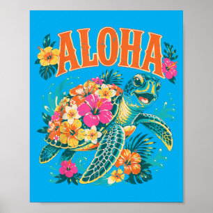Teen Girl Hawaiian T Shirts Women Aloha Hawaii Sea Poster