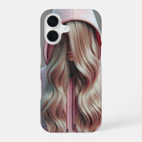 Teen Girl Hiding Behind Long Blonde Hair