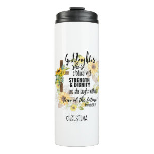 Teen Goddaughter Gift - Personalised Proverb Quote Thermal Tumbler