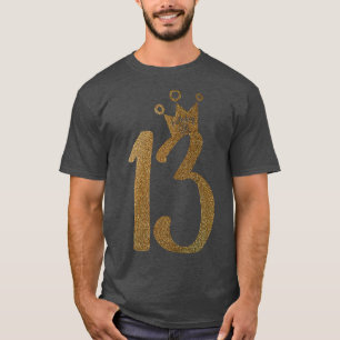 Teen Gold 13th Birthday  13th Birthday T  T-Shirt