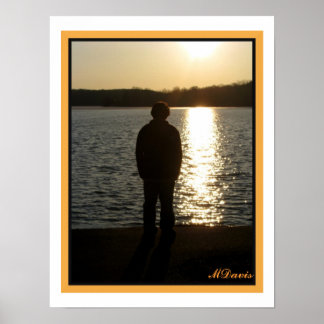 Teen in Sunset Fine Art Photography Poster