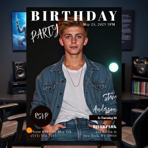 Teen Magazine Cover Birthday Invitation