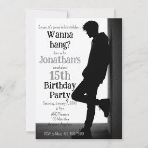 Teen Nonchalant Birthday Party Invitation