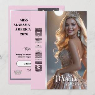Teen Pageant Autograph Card Crown Photo Card