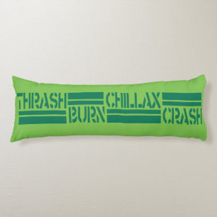 Teen Skater Chillax 2  Sided Lime Green Body Cushion