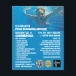 Teen Swimmer Portrait, Swimming Pool Cleaning Flyer<br><div class="desc">Teen Swimmer Portrait,  Swimming Pool Cleaning Service Advertising Flyer by The Business Card Store.</div>