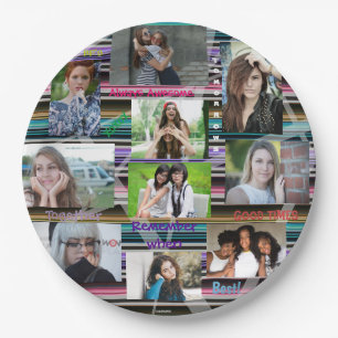 Teen Theme Photo Paper Plate HAMbWG