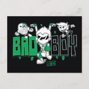 Teen Titans Go! "Bad Boy" Robin, Cyborg, & BB Postcard