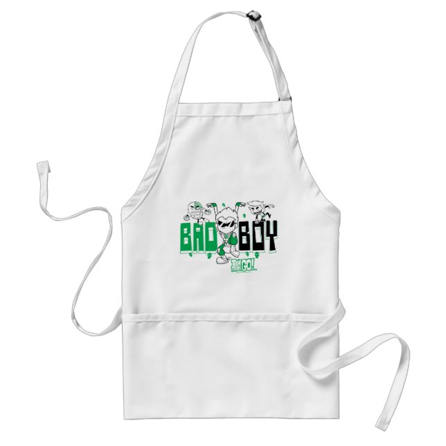 Teen Titans Go! | "Bad Boy" Robin, Cyborg, & BB Standard Apron (Front)