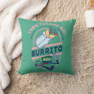 Teen Titans Go! Beast Boy "Truth Justice Burrito" Cushion