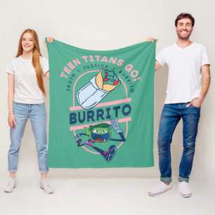 Teen Titans Go! Beast Boy "Truth Justice Burrito" Fleece Blanket