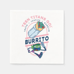 Teen Titans Go! Beast Boy "Truth Justice Burrito" Napkin