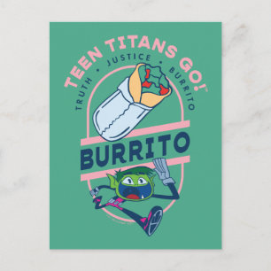 Teen Titans Go! Beast Boy "Truth Justice Burrito" Postcard
