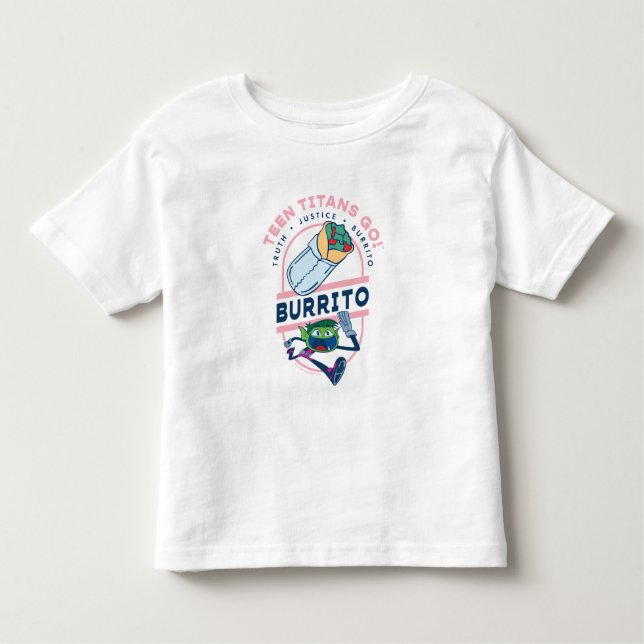 Teen Titans Go! Beast Boy "Truth Justice Burrito" Toddler T-Shirt (Front)