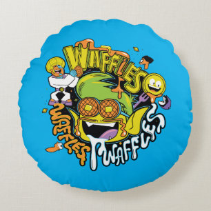 Teen Titans Go!   Beast Boy Waffles Round Cushion