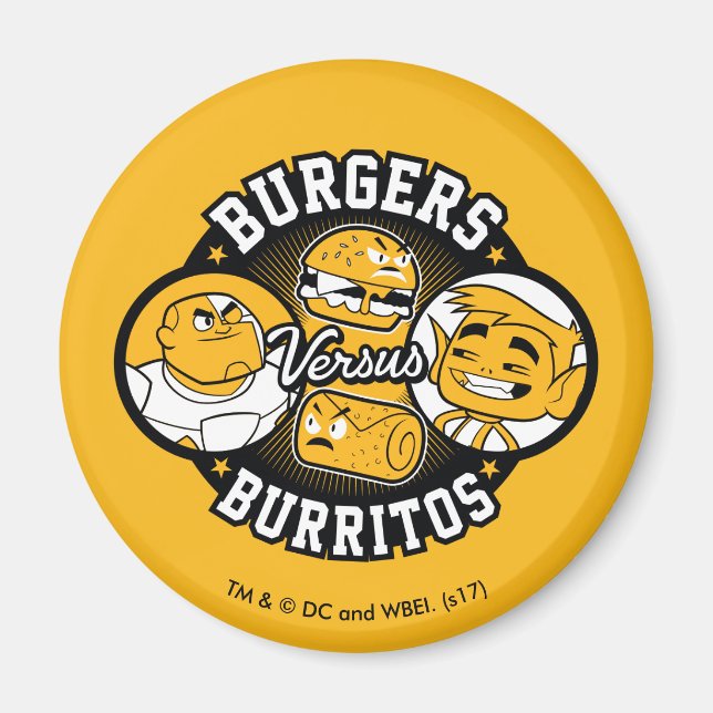 Teen Titans Go! | Burgers Versus Burritos Magnet (Front)