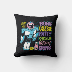 Teen Titans Go!   Cyborg Burger Rap Cushion