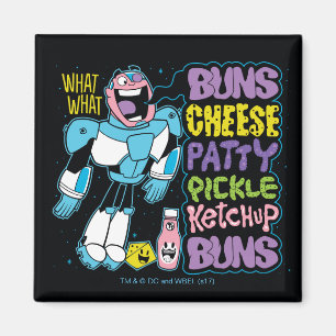 Teen Titans Go!   Cyborg Burger Rap Magnet
