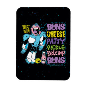 Teen Titans Go!   Cyborg Burger Rap Magnet