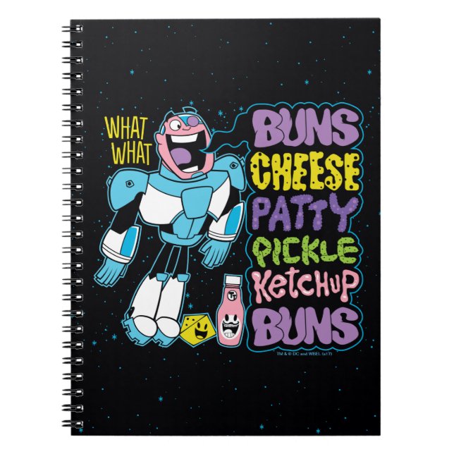 Teen Titans Go! | Cyborg Burger Rap Notebook (Front)