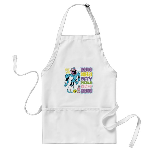 Teen Titans Go! | Cyborg Burger Rap Standard Apron (Front)