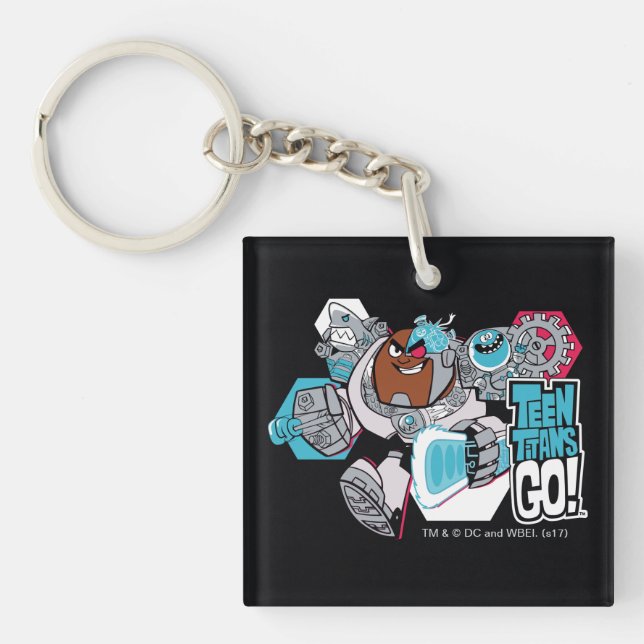 Teen Titans Go! | Cyborg's Arsenal Graphic Key Ring (Front)