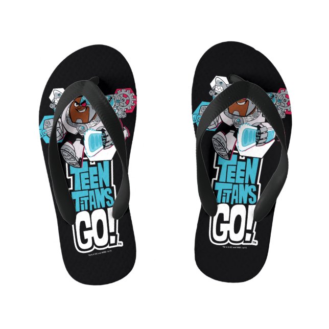 Teen Titans Go! | Cyborg's Arsenal Graphic Kid's Thongs (Footbed)