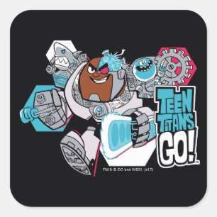 Teen Titans Go!   Cyborg's Arsenal Graphic Square Sticker