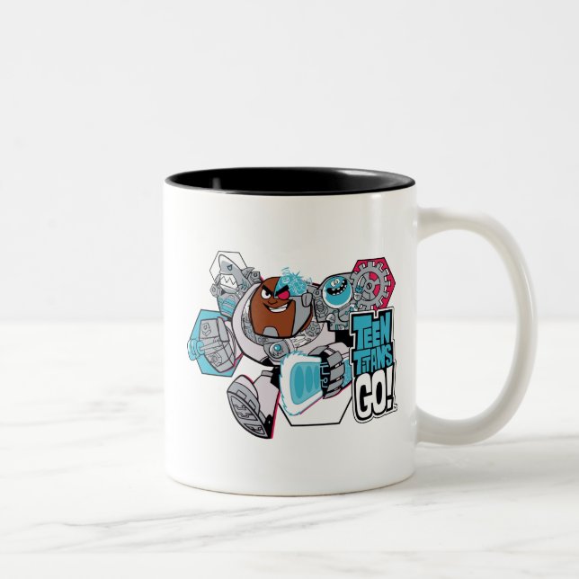 Teen Titans Go! | Cyborg's Arsenal Graphic Two-Tone Coffee Mug (Right)