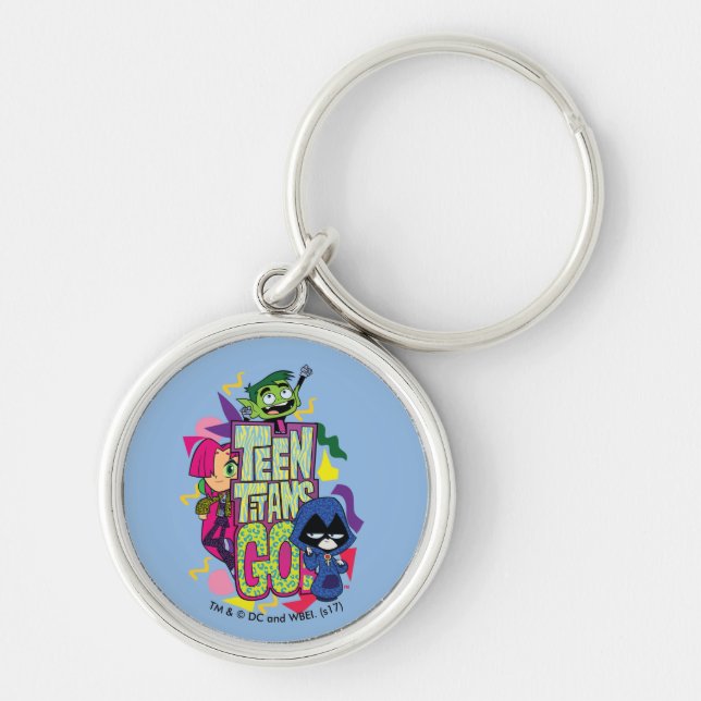 Teen Titans Go! | "Girls Girls" Animal Print Logo Key Ring (Front)
