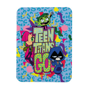 Teen Titans Go! "Girls Girls" Animal Print Logo Magnet