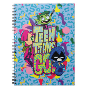 Teen Titans Go! "Girls Girls" Animal Print Logo Notebook