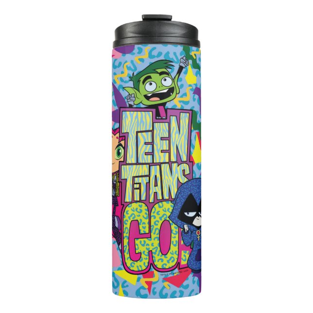 Teen Titans Go! | "Girls Girls" Animal Print Logo Thermal Tumbler (Front)