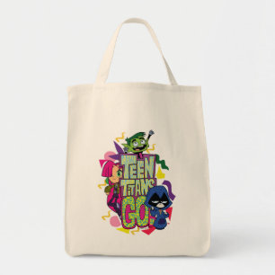 Teen Titans Go!   "Girls Girls" Animal Print Logo Tote Bag