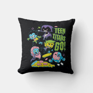 Teen Titans Go!   Gnarly 90's Pizza Graphic Cushion
