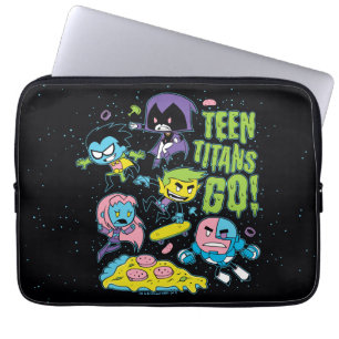 Teen Titans Go!   Gnarly 90's Pizza Graphic Laptop Sleeve